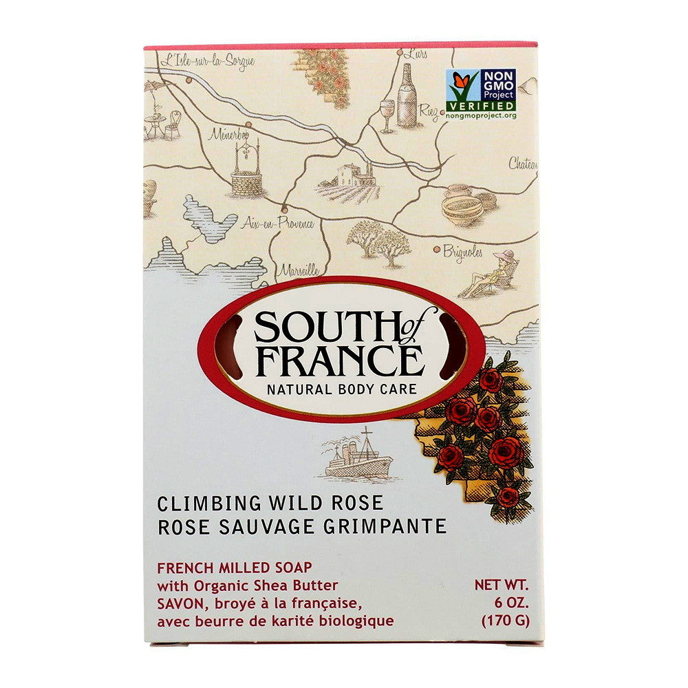 South of France French Milled Oval Soap, Climbing Wild Rose, 6 Oz